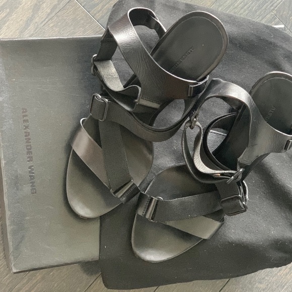Alexander Wang Black Cintia Strappy Sandals EU 37 - Picture 3 of 9